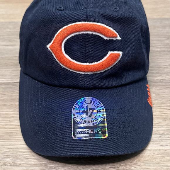 Chicago Cubs Bears MLB '47 NWT Women’s Adjustable Hat Cap Relaxed Casual NFL - Picture 2 of 7